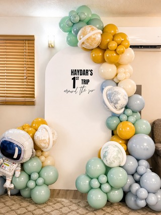 Premium package ballons — décor thème astronaute