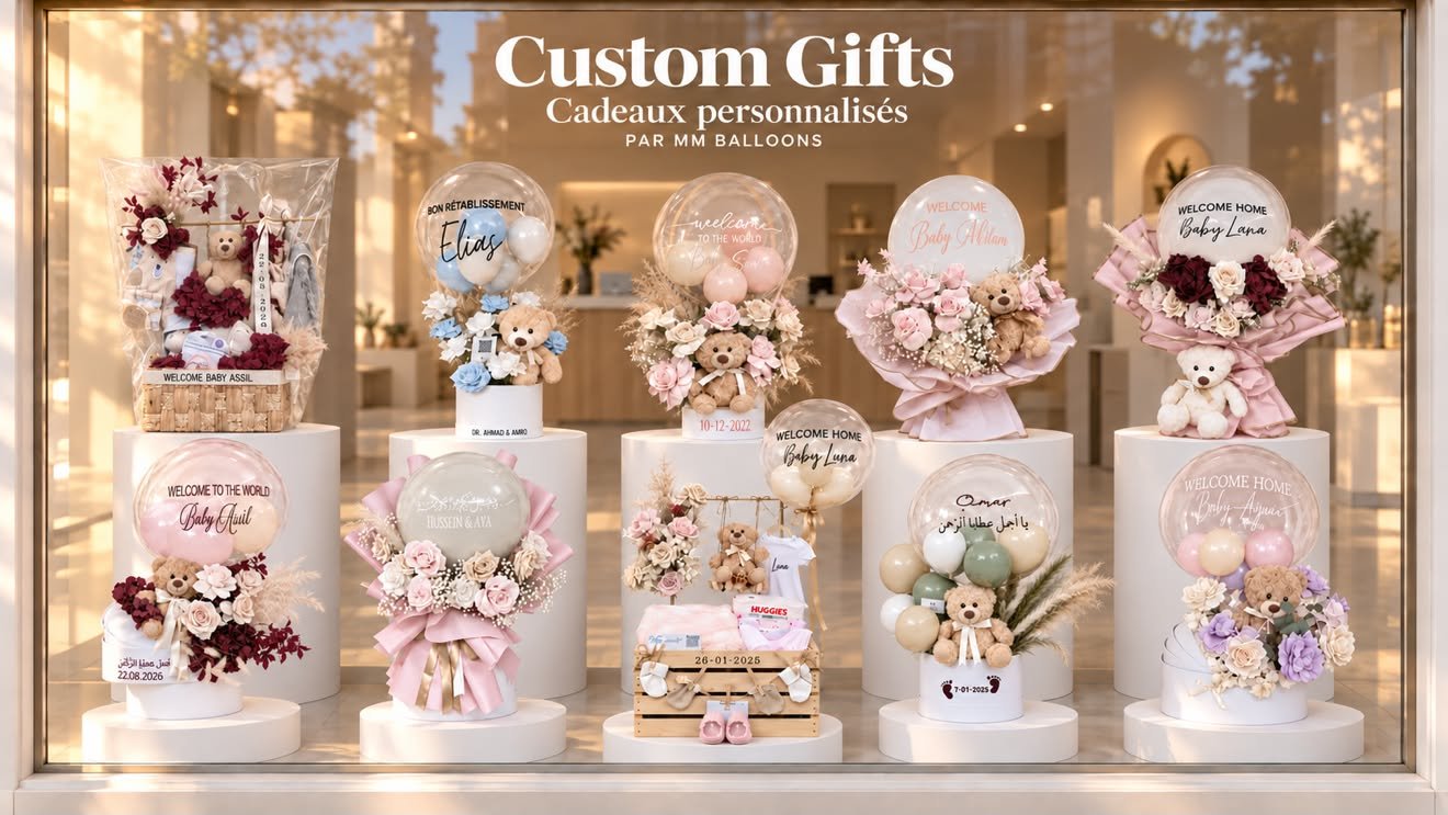 Vitrine de produits MM Balloons