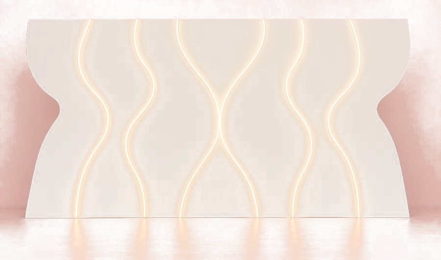 Backdrop LED ondulé
